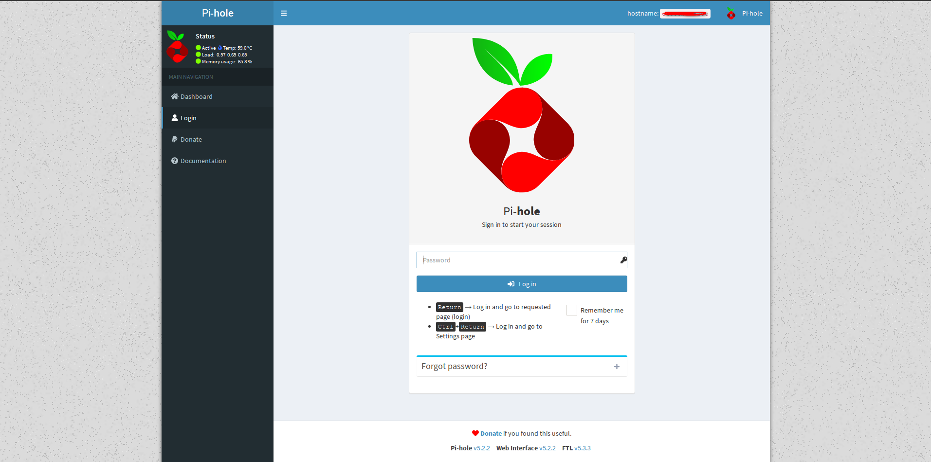 Login page Login Page